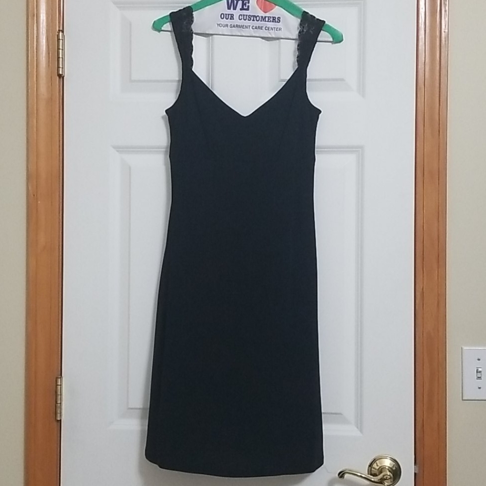 Express Black Dress with Lace Straps